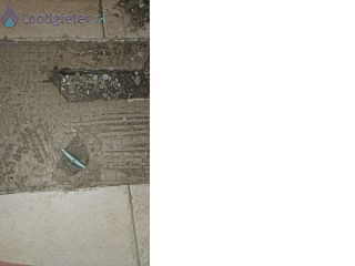 Loodgieter Vloerverwarming doorboord Doorboorde vloerverwarmingsleiding